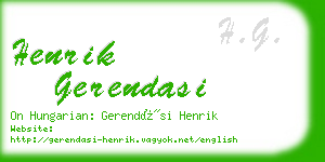 henrik gerendasi business card